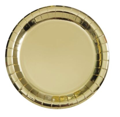 Assiettes Or métallique Carton (#4610)