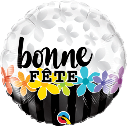 Ballon Bonne fête Métallique Fleur (#3164)