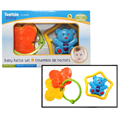 Ensemble Hochets Ourson et papillon Plastique (#0593)