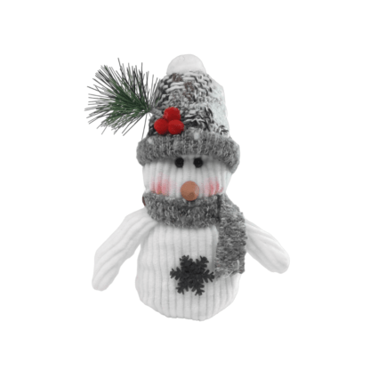 Ornement Peluche Bonhomme de neige Polyester (#4360)