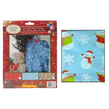 Sac cadeau, jumbo Plastique Motif Noel (#3225)