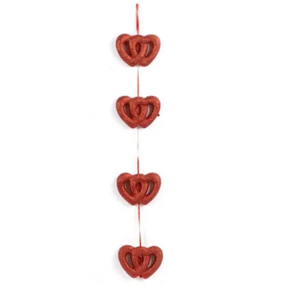 Décoration coeurs suspendues scintillant (#4862)