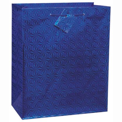 Sac cadeau Bleu holographique Papier Abstrait (#4944)