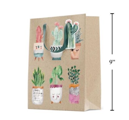 Sac cadeau Papier Cactus (#4726)