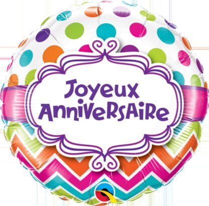 Ballon Joyeux anniversaire Métallique Joyeux anniversaire (#2794)