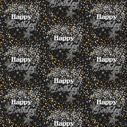 Papier d'emballage Happy Birthday Confetti (#5049)