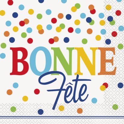 Serviettes  de table Bonne fête Papier Confetti (#3133)