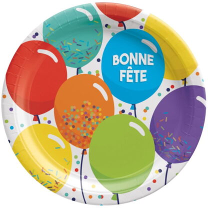 Assiettes Bonne fête Carton Ballon (#5082)