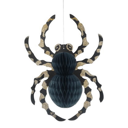 Décoration en papier nid d'abeille scintillante Araignée (#1443)