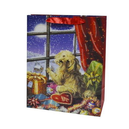 Sac cadeau, grand Papier Chien (#5425)