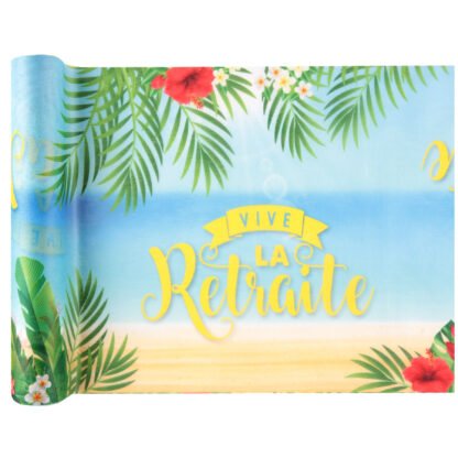 Chemin de table Vive la retraite Polyester (#5454)