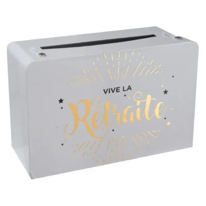 Boîte à cartes (tirelire) Carton Vive la retraite (#5510)