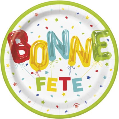 Assiettes Bonne fête Carton Confetti (#10984)