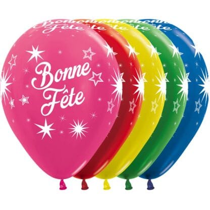 Ballon 11'' Bonne fête Latex Étoile (#0048)